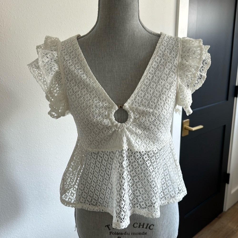 Steve Madden key to my heart lace top